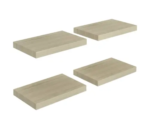 Seinariiulid, 4 Tk, Tammevärvi, 40 X 23 X 3,8 Cm Mdf