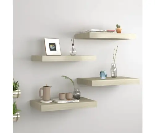 Seinariiulid, 4 Tk, Tammevärvi, 40 X 23 X 3,8 Cm Mdf