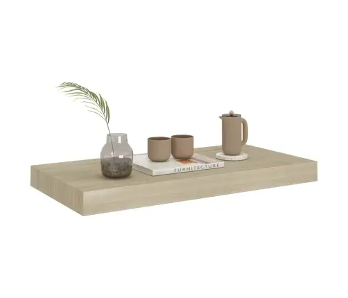 Sienas Plaukti, 2 Gab., Ozolkoka Krāsā, 50X23X3,8 Cm, Mdf Vidaxl