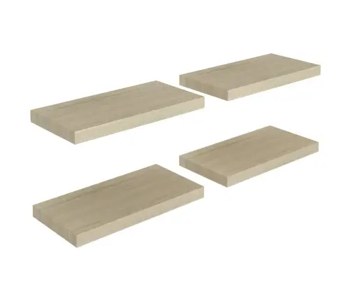 Sienas Plaukti, 4 Gab., Ozolkoka Krāsā, 50X23X3,8 Cm, Mdf Vidaxl