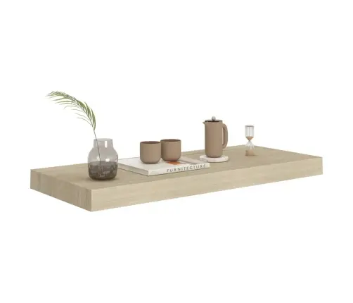 Sienas Plaukts, Ozolkoka Krāsā, 60X23,5X3,8 Cm, Mdf Vidaxl