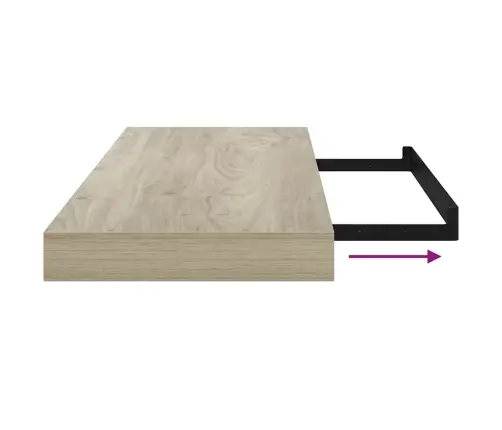 Seinariiulid, 2 Tk, Tammevärvi, 60 X 23,5 X 3,8 Cm Mdf