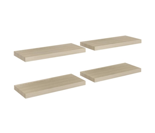 Seinariiulid, 4 Tk, Tammevärvi, 60 X 23,5 X 3,8 Cm Mdf