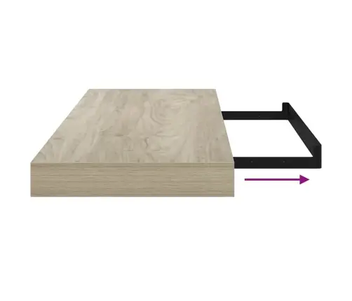 Seinariiulid, 4 Tk, Tammevärvi, 60 X 23,5 X 3,8 Cm Mdf