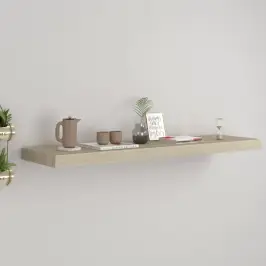 Sienas Plaukts, Ozolkoka Krāsā, 90X23,5X3,8 Cm, Mdf Vidaxl