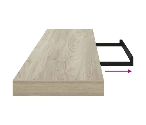 Seinariiulid, 4 Tk, Tammevärvi, 120X23,5X3,8 Cm Mdf