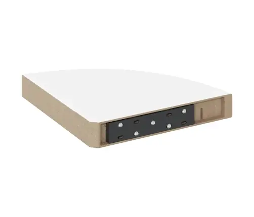 Kampinės Lentynos, 4 Vnt., Blizgios Baltos, 25X25X3,8 cm Mdf