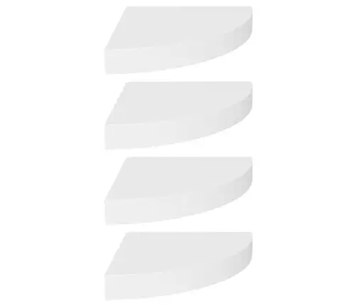 Nurgariiulid, 4 Tk, Valge, 25 X 25 X 3,8 Cm Mdf