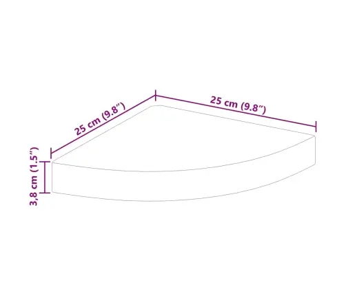 Pakabinamos Kampinės Lentynos, 4Vnt., Pilkos, 25X25X3,8cm Mdf