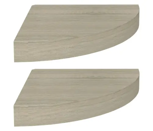 Nurgariiulid, 2 Tk, Tammevärvi, 25 X 25 X 3,8 Cm Mdf