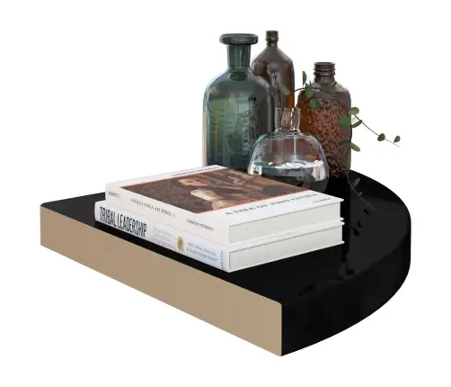 Nurgariiulid, 4 Tk, Kõrgläikega, Must, 35 X 35 X 3,8 Cm Mdf