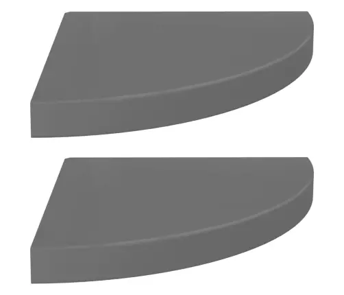 Nurgariiulid, 2 Tk, Kõrgläikega, Hall, 35 X 35 X 3,8 Cm Mdf