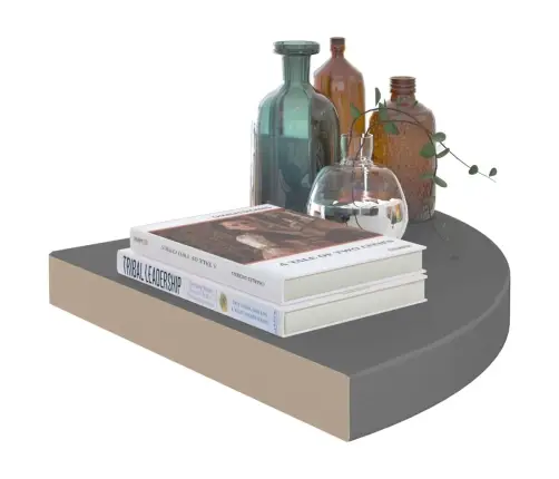 Nurgariiulid, 2 Tk, Kõrgläikega, Hall, 35 X 35 X 3,8 Cm Mdf