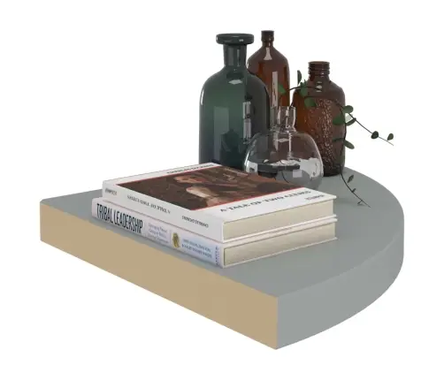 Stūra Sienas Plaukti, 4 Gab., Pelēki, 35X35X3,8 Cm, Mdf Vidaxl