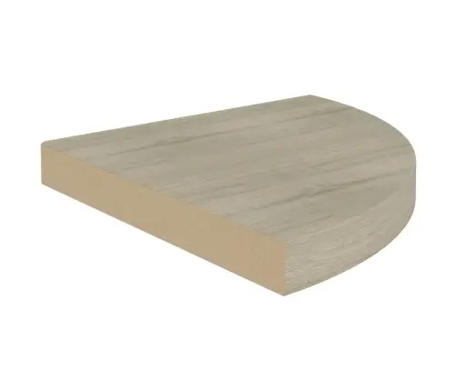 Stūra Sienas Plaukti, 2 Gab., Ozolkoka Krāsā, 35X35X3,8 Cm, Mdf Vidaxl