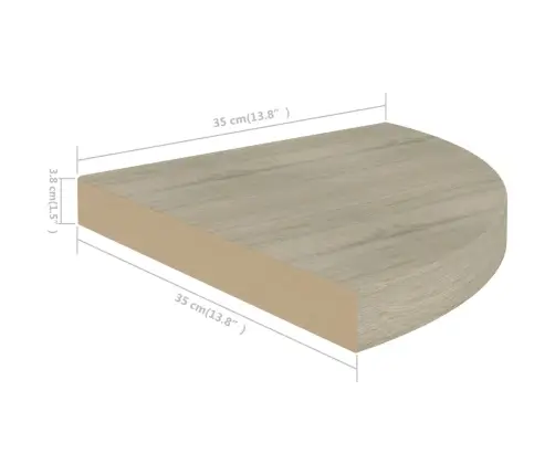 Nurgariiulid, 4 Tk, Tammevärvi, 35 X 35 X 3,8 Cm Mdf