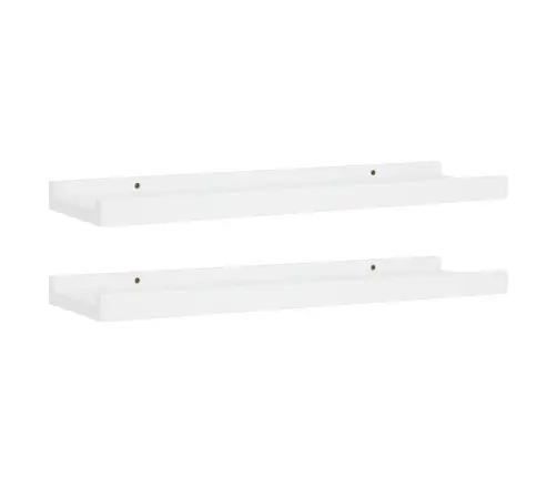 Pildiraami Seinariiulid 2 Tk, Valge, 40 X 9 X 3 Cm Mdf