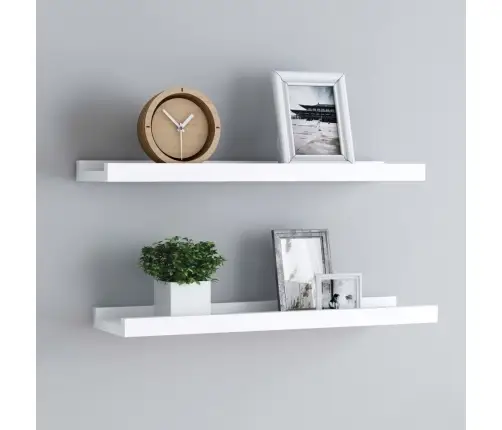 Pildiraami Seinariiulid 2 Tk, Valge, 40 X 9 X 3 Cm Mdf