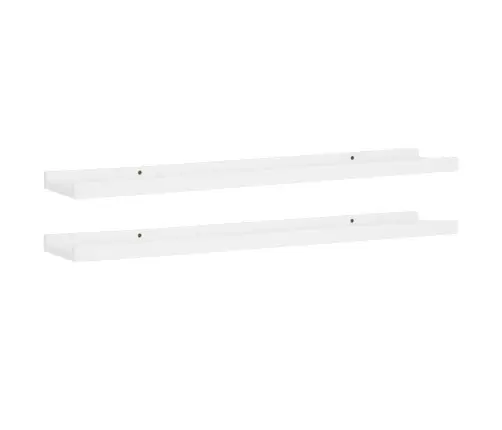 Pildiraami Seinariiulid 2 Tk, Valge, 80 X 9 X 3 Cm Mdf