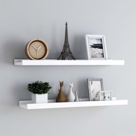 Pildiraami Seinariiulid 2 Tk, Valge, 80 X 9 X 3 Cm Mdf