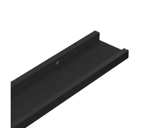 Lentynos Nuotraukų Rėmeliams, 2Vnt., Juodos, 60X9X3cm Mdf