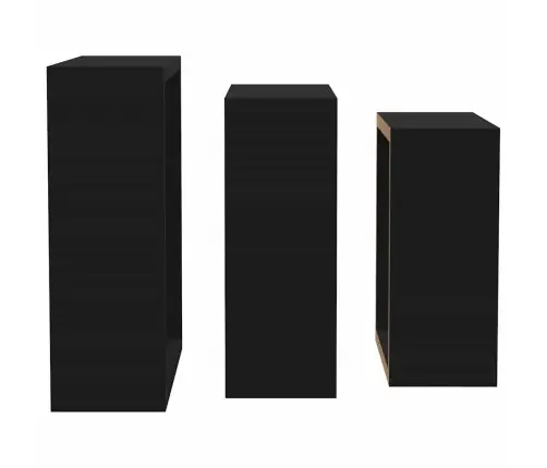 Kuubikukujulised Riiulid, 3 Tk, Must, Mdf