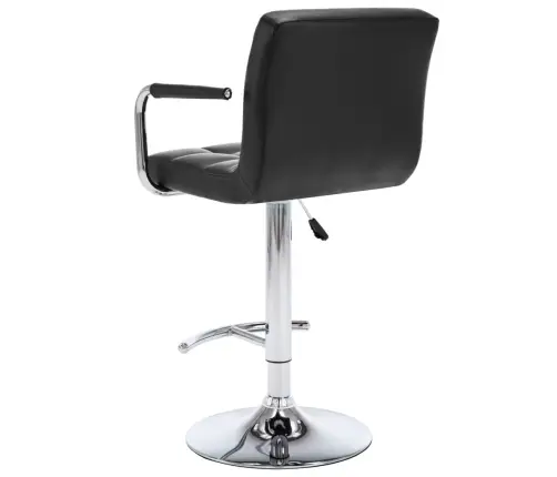 Bāra Krēsli, 2 Gab., Melna Mākslīgā Āda Vidaxl