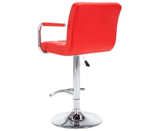 Baro Taburetės, 2Vnt., Raudonos, Dirbtinė Oda