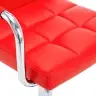 Baro Taburetės, 2Vnt., Raudonos, Dirbtinė Oda