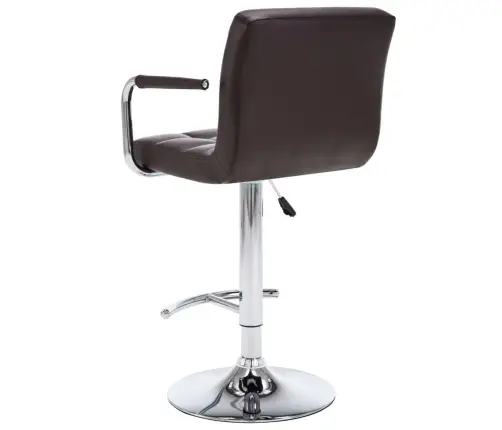 Baro Taburetės, 2 Vnt., Rudos Spalvos, Dirbtinė Oda