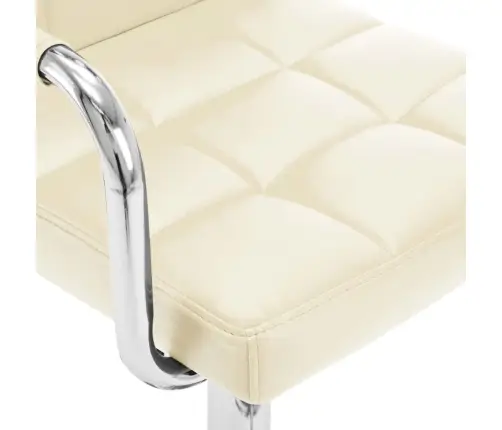 Bāra Krēsli, 2 Gab., Krēmkrāsas Mākslīgā Āda Vidaxl