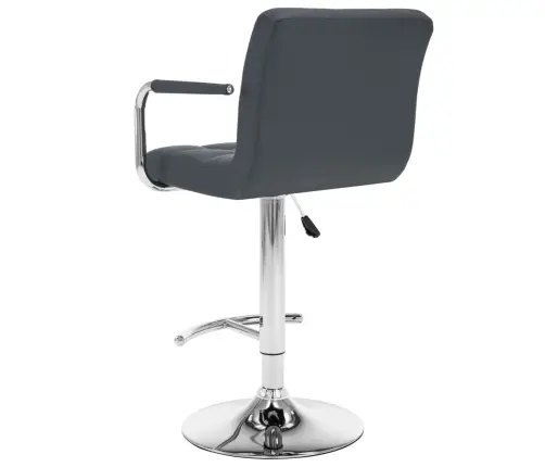 Baro Taburetės, 2Vnt., Pilkos Spalvos, Dirbtinė Oda