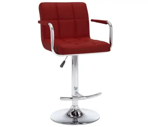 Bāra Krēsli, 2 Gab., Vīnsarkana Mākslīgā Āda Vidaxl