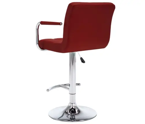 Bāra Krēsli, 2 Gab., Vīnsarkana Mākslīgā Āda Vidaxl