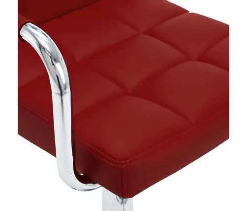 Bāra Krēsli, 2 Gab., Vīnsarkana Mākslīgā Āda Vidaxl