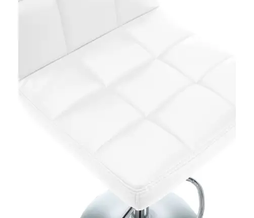 Bāra Krēsli, 2 Gab., Balta Mākslīgā Āda Vidaxl