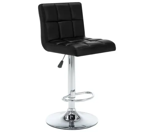 Bāra Krēsli, 2 Gab., Melna Mākslīgā Āda Vidaxl