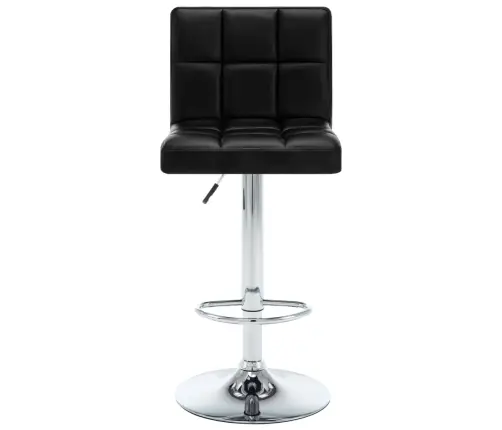 Bāra Krēsli, 2 Gab., Melna Mākslīgā Āda Vidaxl