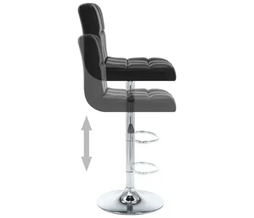 Bāra Krēsli, 2 Gab., Melna Mākslīgā Āda Vidaxl