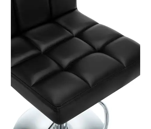 Bāra Krēsli, 2 Gab., Melna Mākslīgā Āda Vidaxl