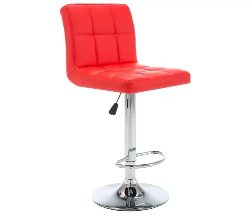 Baro Taburetės, 2Vnt., Raudonos, Dirbtinė Oda