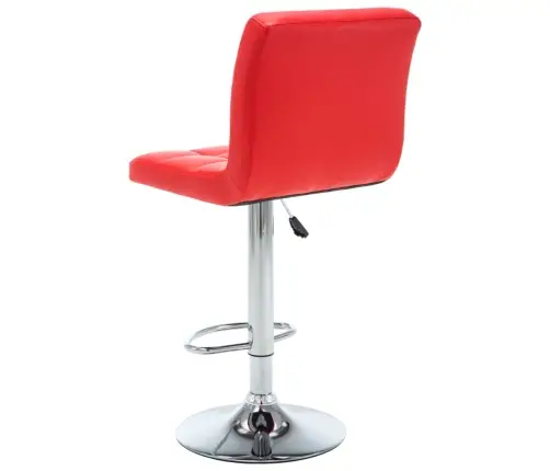 Baro Taburetės, 2Vnt., Raudonos, Dirbtinė Oda