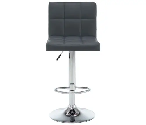 Baro Taburetės, 2Vnt., Pilkos Spalvos, Dirbtinė Oda