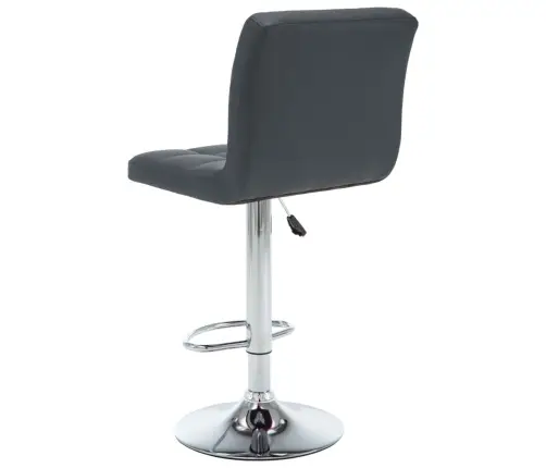 Baro Taburetės, 2Vnt., Pilkos Spalvos, Dirbtinė Oda