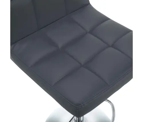 Baro Taburetės, 2Vnt., Pilkos Spalvos, Dirbtinė Oda