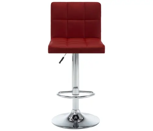 Baro Taburetės, 2Vnt., Raudonojo Vyno Spalvos, Dirbtinė Oda