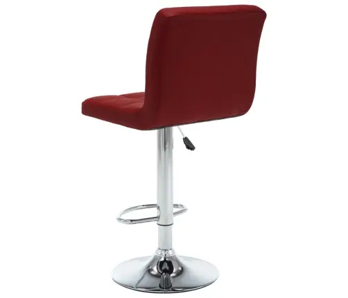 Baro Taburetės, 2Vnt., Raudonojo Vyno Spalvos, Dirbtinė Oda
