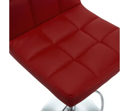 Baro Taburetės, 2Vnt., Raudonojo Vyno Spalvos, Dirbtinė Oda