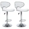 Bāra Krēsli, 2 Gab., Balta Mākslīgā Āda Vidaxl