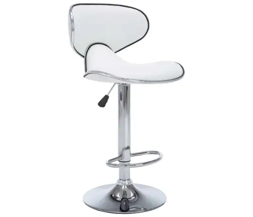 Bāra Krēsli, 2 Gab., Balta Mākslīgā Āda Vidaxl